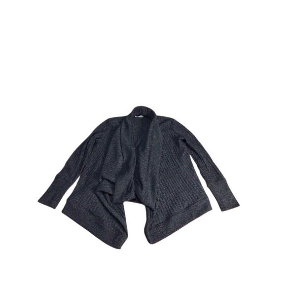 Athleta Wrap Cardigan Open Sweater Gray Soft Ribbed Jacket Knit Size XXS - Picture 3 of 12